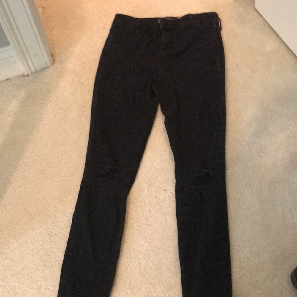 Black ripped jeans